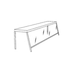 image of Atlas Metal PRHCL-5 Stationary Sneeze Guard