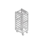 image of Baxter BDSRSB-10 Roll-In Oven Rack for Double Rack Ovens with (10) Slides, 6" Spacing, Single End Load
