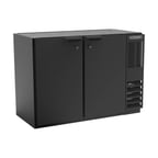 image of Beverage Air BB48HC-1-B 48" 2 Section Black Back Bar Cooler with Solid Door