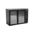 image of Beverage Air BB48HC-1-G-B-27 48" Two Section Back Bar Cooler with Glass Door, 12.4 cu. ft.