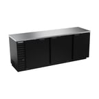 image of Beverage Air BB94HC-1-B 95" Three Section Back Bar Cooler with Solid Door, 37.82 cu. ft.