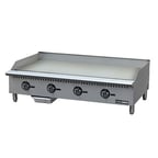 image of Black Diamond BDCTG-48T 48" Countertop Gas Griddle with Thermostatic Controls, 1" Steel Plate, 120.000 BTU