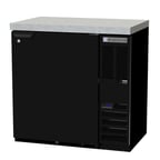 image of Beverage Air BB36HC-1-B-27 36" 1 Section Black Back Bar Cooler with Solid Door