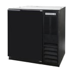 image of Beverage Air BB36HC-1-F-B-27 36" 1 Section Black Back Bar Cooler with Solid Door