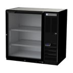 image of Beverage Air BB36HC-1-FG-B-27 36" 1 Section Black Back Bar Cooler with Glass Door