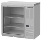 image of Beverage Air BB36HC-1-FG-S-27 36" 1 Section Black Back Bar Cooler with Glass Door