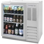 image of Beverage Air BB36HC-1-FG-S 36" 1 Section Black Back Bar Cooler with Glass Door