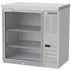 image of Beverage Air BB36HC-1-G-S-27 36" 1 Section Black Back Bar Cooler with Glass Door