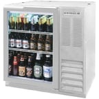 image of Beverage Air BB36HC-1-G-S 36" 1 Section Black Back Bar Cooler with Glass Door