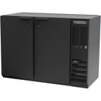 image of Beverage Air BB48HC-1-F-B 48" 2 Section Black Back Bar Cooler with Solid Door
