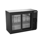 image of Beverage Air BB48HC-1-F-GS-B 48" 2 Section Black Back Bar Cooler with Glass Door
