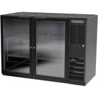 image of Beverage Air BB48HC-1-FG-B 48" 2 Section Black Back Bar Cooler with Glass Door