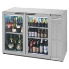 image of Beverage Air BB48HC-1-FG-S 48" 2 Section Black Back Bar Cooler with Glass Door
