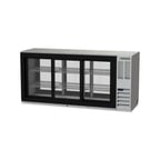 image of Beverage Air BB72HC-1-FG-PT-S 72" Pass-Thru Glass Door Back Bar Refrigerator