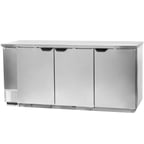image of Beverage Air BB72HC-1-F-PT-S-27 72" Pass-Thru Solid Door Back Bar Refrigerator
