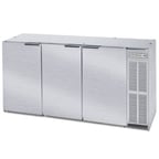 image of Beverage Air BB72HC-1-F-PT-S 72" Pass-Thru Solid Door Back Bar Cooler