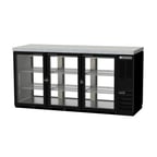 image of Beverage Air BB72HC-1-G-PT-B-27 72" Pass-Thru Glass Door Back Bar Refrigerator