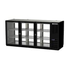 image of Beverage Air BB72HC-1-G-PT-B 72" Pass-Thru Glass Door Back Bar Refrigerator