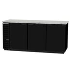 image of Beverage Air BB78HC-1-B 79" 3 Section Back Bar Refrigerator with Solid Door