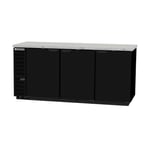 image of Beverage Air BB78HC-1-F-B 79" 3 Section Back Bar Refrigerator with Solid Door