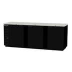 image of Beverage Air BB94HC-1-F-B 95" Three Section Back Bar Cooler with Solid Door, 37.82 cu. ft.