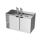 image of Beverage Air DD58HC-1-C-S 59" Draft Beer Cooler w/ 3 Kegs, 21.86 cu. ft., 2 Single-TapTowers