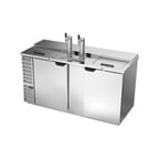 image of Beverage Air DD68HC-1-C-S 69" Draft Beer Cooler w/ 3 Kegs, 25.93 cu. ft., 2 Single-Tap Towers