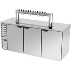 image of Beverage Air DD78HC-1-S-12T 79" Draft Beer Cooler w/ 4 Kegs, 33.59 cu. ft., 12 Taps