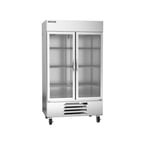 image of Beverage Air HBF44HC-1-G 47" Two Section Reach-In Freezer w/ 2 Glass Doors, Stainless Steel, 44 cu. ft.