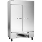 image of Beverage Air HBF49HC-1 52" Two Section Reach-In Freezer w/ 2 Solid Doors, Stainless Steel, 46 cu. ft.