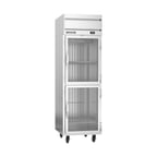 image of Beverage Air HRPS1HC-1HG 26" One Section Reach-In Refrigerator w/ 2 Glass Half Doors, Top Mounted, 1/4 hp, 22.3 cu. ft.