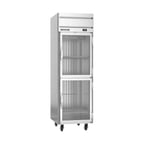 image of Beverage Air HRS1HC-1HG 26" One Section Reach-In Refrigerator w/ 2 Glass Half Doors, Top Mounted, 1/4 hp, 22.3 cu. ft.