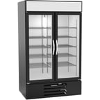 image of Beverage-Air MMF44HC-1-B-IQ 47" 2 Glass Door Merchandiser Freezer in Black, 44 cu. ft.
