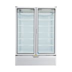 image of Beverage Air MT53-1W 54" 2-Section Marketeer Glass Door Merchandiser in White, 41.66 cu. ft.