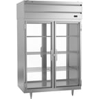 image of Beverage Air PFD2HC-1BG 52" Two Section Pass-Thru Freezer w/ 4 Glas Full Doors, 48 cu. ft. 