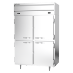 image of Beverage Air PRF24-24HC-1AHS 52" 2-Section Reach-In Refrigerator/Freezer Combo w/ 4 Half Solid Doors
