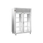image of Beverage Air PRI2XTHC-1AS 68" Two Section Roll-In Refrigerator w/ 2 Solid Doors, Extra Tall, Self-Contained, Aluminum Interior, 77 cu. ft.