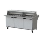 image of Beverage Air SPE72HC-30M-DS 72" Mega Top Sandwich / Salad Prep Table w/ 3 Doors, 30 Pans, 20 cu. ft.