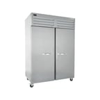 image of Beverage Air TMF2HC-1S 54" Two Section Reach-In Freezer w/ 2 Solid Doors, Stainless Steel, 40 cu. ft.