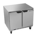 image of Beverage Air UCR36AHC 36" Two Section Undercounter Refrigerator w/ 2 Doors, 8.5 cu. ft.