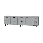 image of Beverage Air UCRD119AHC-6 119" Four Section Undercounter Refrigerator w/ 6 Drawers & 1 Door