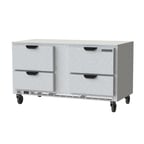 image of Beverage Air UCRD60AHC-4 60" Two Section Undercounter Refrigerator w/ 4 Drawers, 14 cu. ft.