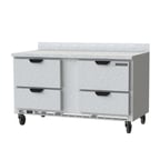image of Beverage Air WTFD60AHC-4 60" 2-Section Worktop Freezer w/ 4 Drawers, 14.4 cu. ft.