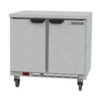 image of Beverage Air WTR36AHC-FLT 36" 2-Section Worktop Refrigerator w/ 2 Doors, 8.5 cu. ft.