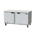 image of Beverage Air WTR60AHC-FLT 60" 2-Section Worktop Refrigerator w/ 2 Doors, 14.75 cu. ft.