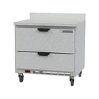 image of Beverage Air WTRD36AHC-2 36" 1-Section Worktop Refrigerator w/ 2 Drawers, 8.5 cu. ft.