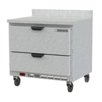 image of Beverage Air WTRD36AHC-2-FIP 36" 1-Section Worktop Refrigerator w/ 2 Drawers, 8.5 cu. ft.