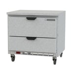 image of Beverage Air WTRD36AHC-2-FLT 36" 1-Section Worktop Refrigerator w/ 2 Drawers, 8.5 cu. ft.