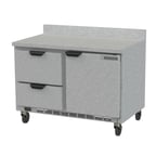 image of Beverage Air WTRD48AHC-2-FIP 48" 2-Section Worktop Refrigerator w/ 2 Drawers & 1 Door, 11.8 cu. ft.