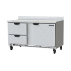 image of Beverage Air WTRD60AHC-2 60" 2-Section Worktop Refrigerator w/ 2 Drawers & 1 Door, 14.75 cu. ft.